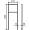Lean-on hoop of flat bar steel | 50 x 12 mm | with cross bar | total width: 450 mm | hot-dip galvanized